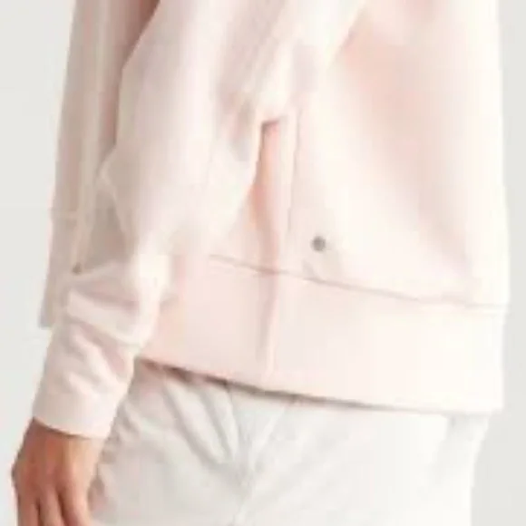 Zella Super Soft Comfy Plush Ottoman Sweatshirt Perfect Peach Pink::NWT:: - Picture 3 of 6
